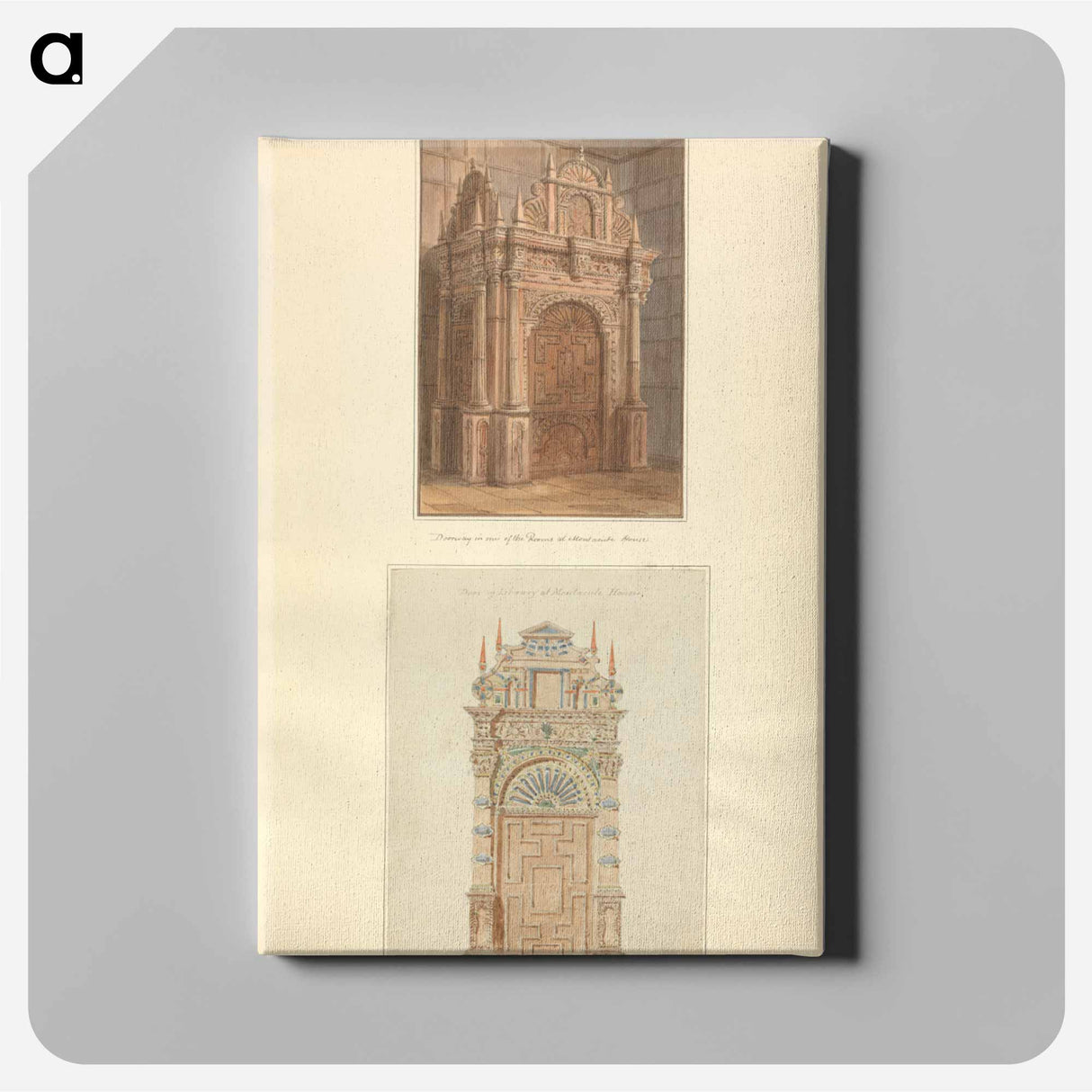 アートパネル-Doorway in one of the Rooms at Montacute House / Door of Library at Montacute House
 - イェール大学アートギャラリー Canvas.