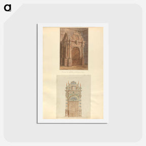 アートポストカード-Doorway in one of the Rooms at Montacute House / Door of Library at Montacute House
 - イェール大学アートギャラリー Postcard.