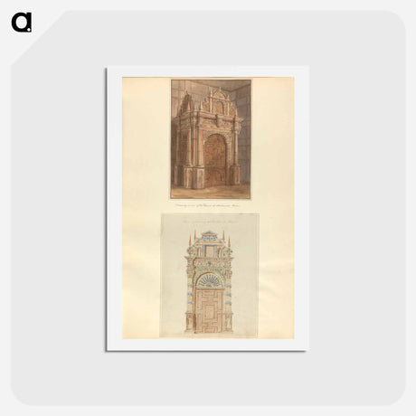 アートポストカード-Doorway in one of the Rooms at Montacute House / Door of Library at Montacute House
 - イェール大学アートギャラリー Postcard.