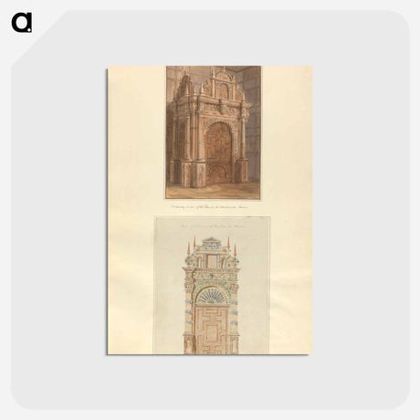 アートポストカード-Doorway in one of the Rooms at Montacute House / Door of Library at Montacute House
 - イェール大学アートギャラリー Postcard.