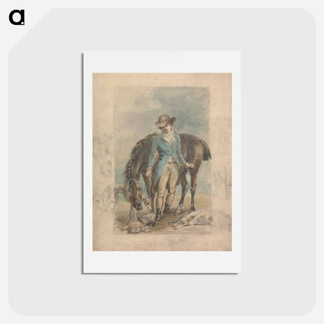 アートポストカード-A Young Man with a Horse, with Studies of Hounds and Dead Hare
 - イェール大学アートギャラリー Postcard.