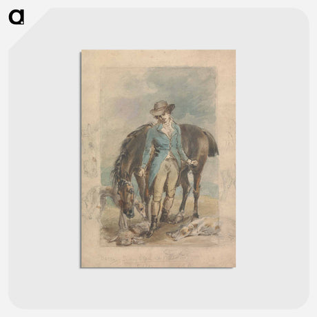 アートポストカード-A Young Man with a Horse, with Studies of Hounds and Dead Hare
 - イェール大学アートギャラリー Postcard.