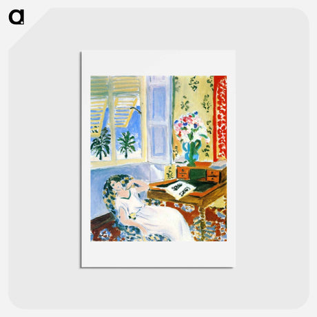 アートポストカード-Interior in Nice, a Siesta - アンリ マティス Postcard.