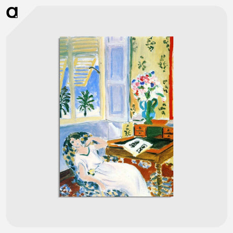 アートポストカード-Interior in Nice, a Siesta - アンリ マティス Postcard.