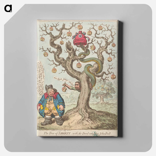 アートパネル-The Tree of Liberty, - With The Devil Tempting John Bull (Fox)
 - イェール大学アートギャラリー Canvas.