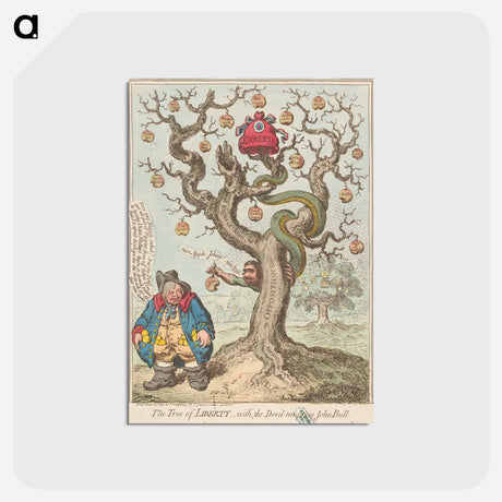 アートポストカード-The Tree of Liberty, - With The Devil Tempting John Bull (Fox)
 - イェール大学アートギャラリー Postcard.