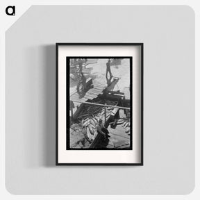 アートポスター-Indian Fishing at Celilo Falls
 - ラッセル リー Poster.