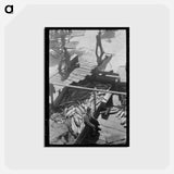 アートポストカード-Indian Fishing at Celilo Falls
 - ラッセル リー Postcard.