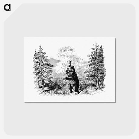 アートポストカード-The Wolverine from Nimrod In The North, Or Hunting And Fishing Adventures In The Arctic Regions
 - 大英図書館 Postcard.