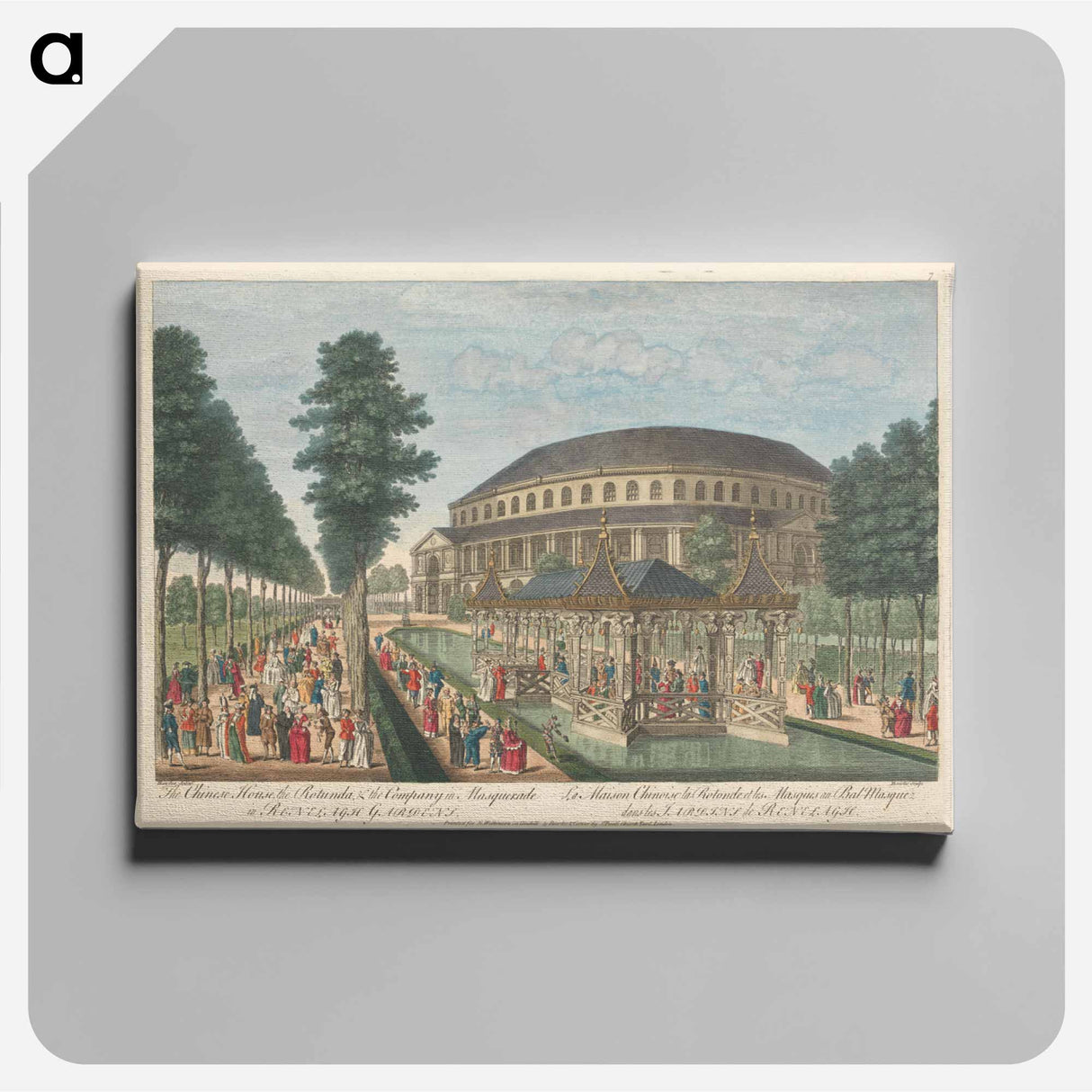 アートパネル-The Chinese House, the Rotunda, & the Company in Masquerade in Renelagh Gardens
 - イェール大学アートギャラリー Canvas.