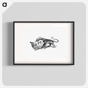 アートポスター-Indian Tiger Attacking a Man
 - 大英図書館 Poster.