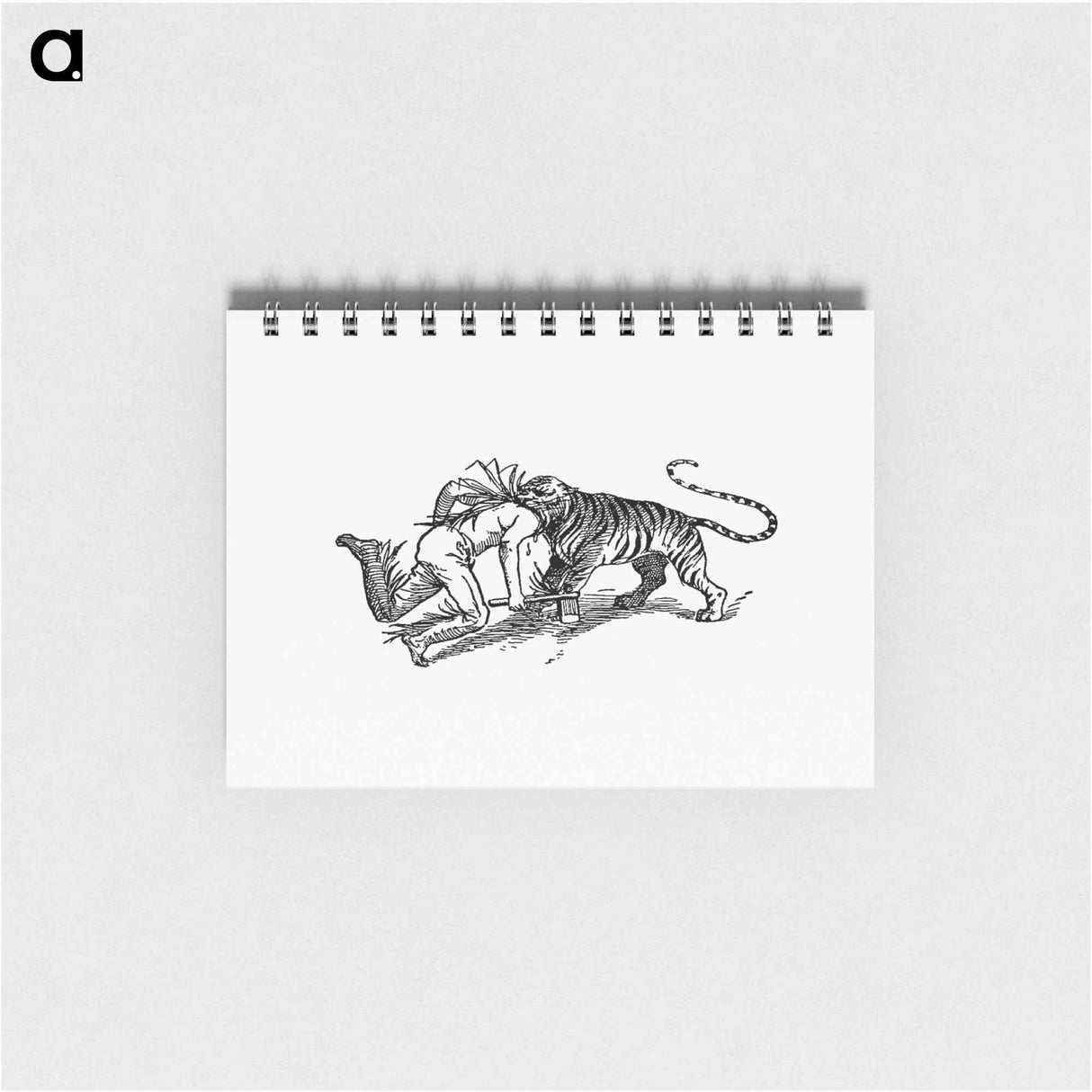 アートメモ帳-Indian Tiger Attacking a Man
 - 大英図書館 Memo.
