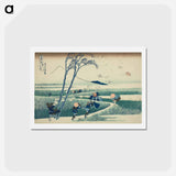 アートポストカード-Ejiri in Suruga Province (Sunshu Ejiri) - 葛飾 北斎 Postcard.