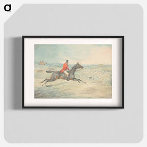 アートポスター-Rider on a Brown Horse Going at a Wall
 - イェール大学アートギャラリー Poster.