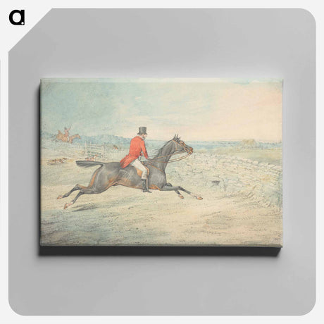 アートパネル-Rider on a Brown Horse Going at a Wall
 - イェール大学アートギャラリー Canvas.