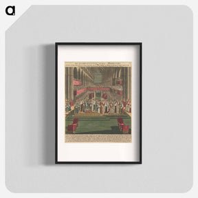 アートポスター-The Inthronization of their Majesties also a View of the West End of the Choir of St. Peters in Westminster, and of the manner of Placing and Seating the Company in that Part of the Choir
 - イェール大学アートギャラリー Poster.