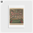 アートポストカード-The Inthronization of their Majesties also a View of the West End of the Choir of St. Peters in Westminster, and of the manner of Placing and Seating the Company in that Part of the Choir
 - イェール大学アートギャラリー Postcard.