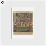 アートポストカード-The Inthronization of their Majesties also a View of the West End of the Choir of St. Peters in Westminster, and of the manner of Placing and Seating the Company in that Part of the Choir
 - イェール大学アートギャラリー Postcard.