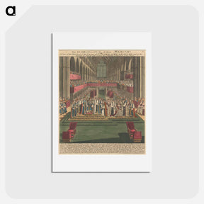 アートポストカード-The Inthronization of their Majesties also a View of the West End of the Choir of St. Peters in Westminster, and of the manner of Placing and Seating the Company in that Part of the Choir
 - イェール大学アートギャラリー Postcard.