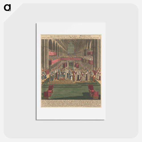 The Inthronization of their Majesties also a View of the West End of the Choir of St. Peters in Westminster, and of the manner of Placing and Seating the Company in that Part of the Choir
 - イェール大学アートギャラリー Postcard.