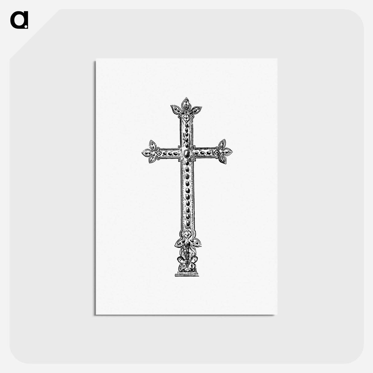 アートポストカード-Cross from Les Chroniqueurs de l'Histoire de France Depuis les Origines Jusqu'au XVIe Siècle
 - 大英図書館 Postcard.