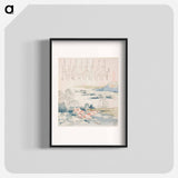 Hokusai's village on the yoshino river - 葛飾 北斎 Poster.