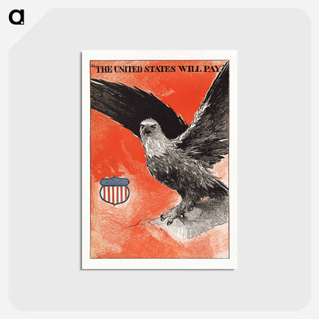 アートポストカード-The United States Will Pay
 - ボストン公共図書館 Postcard.