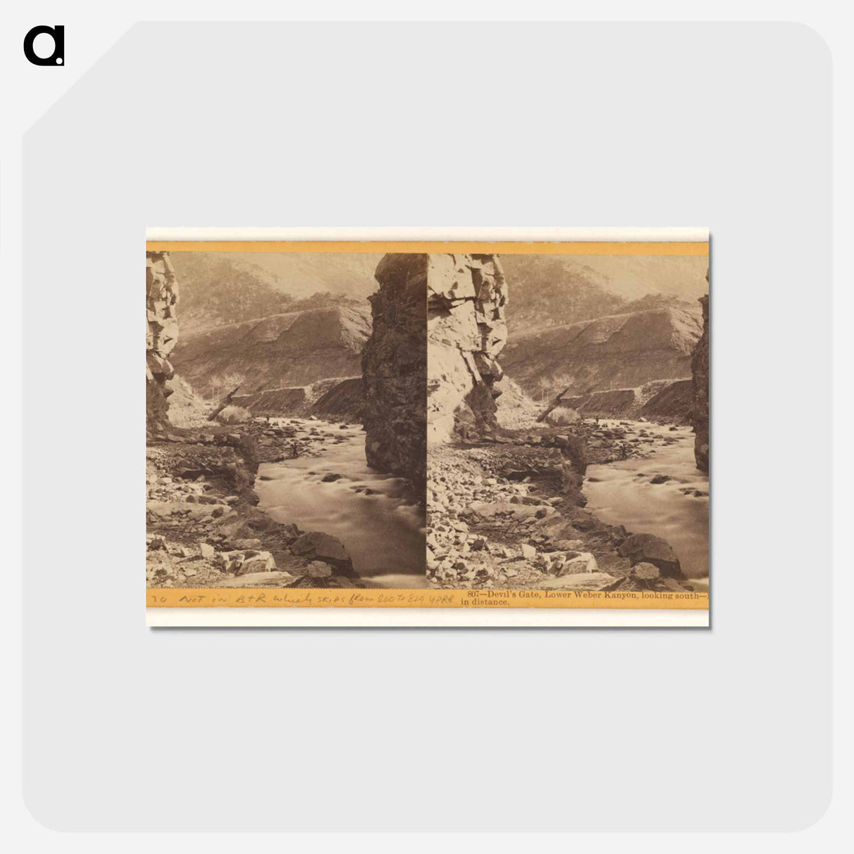 アートポストカード-Devil's Gate, Lower Weber Kanyon
 - エドワード マイブリッジ Postcard.