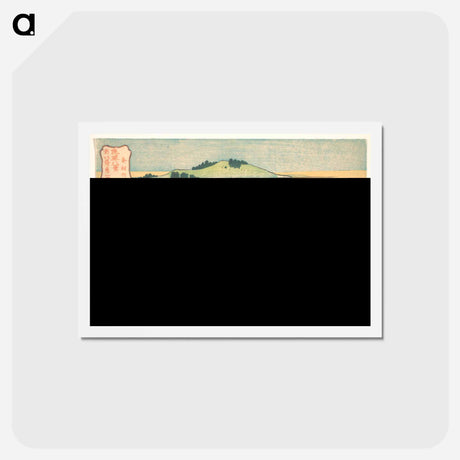 アートポストカード-Bamboo Hedge at Kumemura - 葛飾 北斎 Postcard.