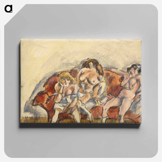 アートパネル-Three Women on a Red Sofa
 - バーンズ・コレクション Canvas.