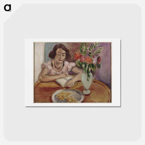 アートポストカード-Reading girl - アンリ マティス Postcard.