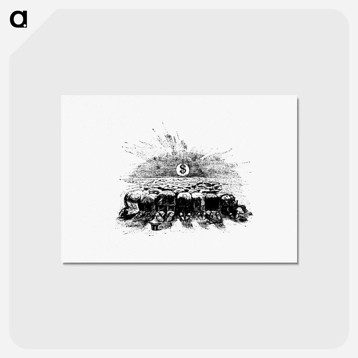 アートポストカード-Bow Down to Money
 - 大英図書館 Postcard.