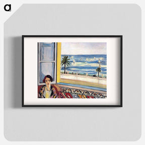 アートポスター-Seated Woman, Back Turned to the Open Window - アンリ マティス Poster.