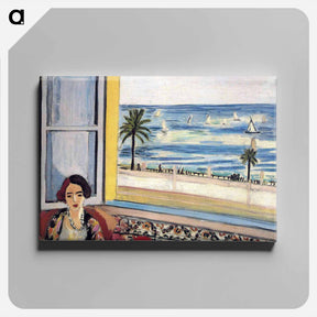 アートパネル-Seated Woman, Back Turned to the Open Window - アンリ マティス Canvas.