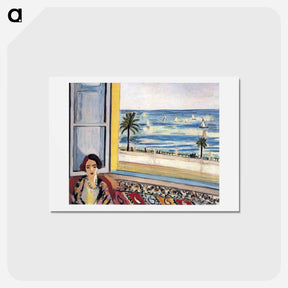 アートポストカード-Seated Woman, Back Turned to the Open Window - アンリ マティス Postcard.
