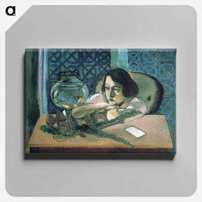 アートパネル-Woman Before a Fish Bowl - アンリ マティス Canvas.