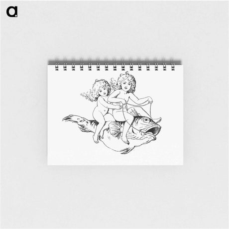 アートメモ帳-Babies Riding on a Fish
 - 大英図書館 Memo.