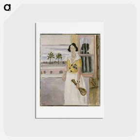 アートポストカード-Woman with mandolin - アンリ マティス Postcard.