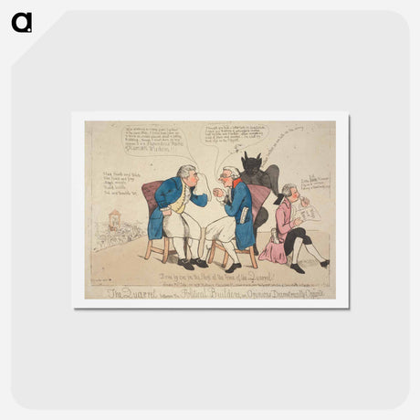 アートポストカード-The Quarrel between the Political Builders, Or, Opinions Diametrically Opposite
 - イェール大学アートギャラリー Postcard.