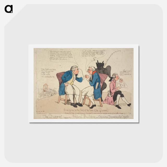 アートポストカード-The Quarrel between the Political Builders, Or, Opinions Diametrically Opposite
 - イェール大学アートギャラリー Postcard.