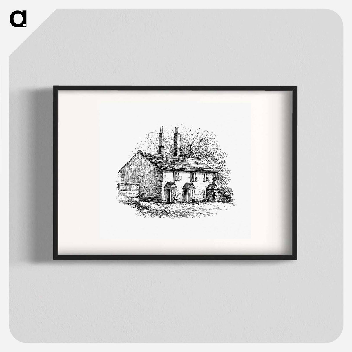 アートポスター-Rustic House from The Old-Church Clock
 - 大英図書館 Poster.