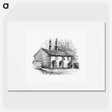 アートポスター-Rustic House from The Old-Church Clock
 - 大英図書館 Poster.
