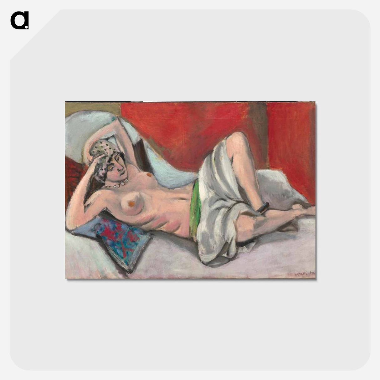 アートポストカード-Draped Nude - アンリ マティス Postcard.