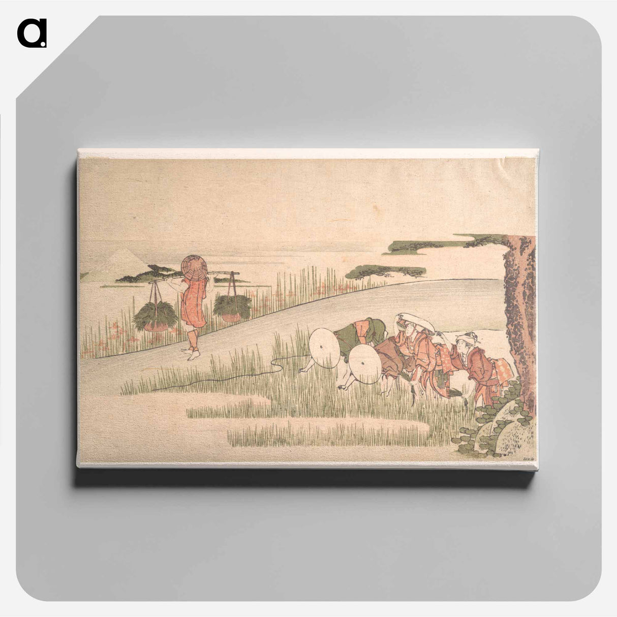 Spring in the Rice Fields - 葛飾 北斎 Canvas.