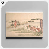 Spring in the Rice Fields - 葛飾 北斎 Canvas.