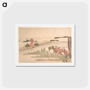 アートポストカード-Spring in the Rice Fields - 葛飾 北斎 Postcard.