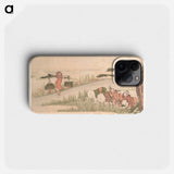 Spring in the Rice Fields - 葛飾 北斎 Phone Case.