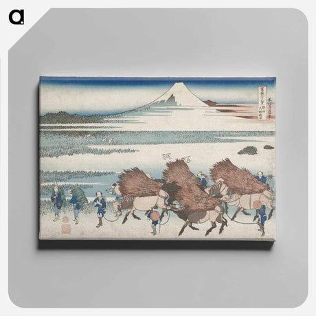 アートパネル-The Paddies of Ōno in Suruga Province - 葛飾 北斎 Canvas.