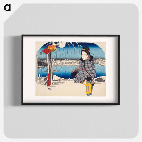アートポスター-Moon after Snow at Ryōgoku
 - 歌川 広重 Poster.