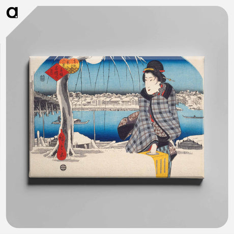 アートパネル-Moon after Snow at Ryōgoku
 - 歌川 広重 Canvas.